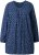 Ulla Popken Pleated Confetti Print Long Sleeve Tee Ink Blue - Tryckta T-shirts för dam i stora storlekar - 