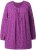 Ulla Popken Pleated Confetti Print Long Sleeve Tee Light Plum - Tryckta T-shirts för dam i stora storlekar - 