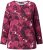 Ulla Popken Abstract Print Long Sleeve Tee Dark Ruby - Tryckta T-shirts för dam i stora storlekar - 