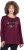 Ulla Popken Your Story Sequined Long Sleeve Tunic Tee Dark Ruby - Tryckta T-shirts för dam i stora storlekar - 