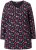 Ulla Popken Peppermint Tree V-Neck Holiday Cotton Long Sleeve Knit Tunic Black - Tryckta T-shirts för dam i stora storlekar - 