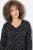 Ulla Popken Allover Printed Long Sleeve Tee Black - Tryckta T-shirts för dam i stora storlekar - Tryckta t-shirts för dam