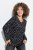 Ulla Popken Allover Printed Long Sleeve Tee Black - Tryckta T-shirts för dam i stora storlekar - Tryckta t-shirts för dam