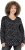 Ulla Popken Allover Printed Long Sleeve Tee Black - Tryckta T-shirts för dam i stora storlekar - 