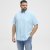 North Latitude Shirt Short Sleeve Turquoise - Skjortor - Stora skjortor - 2XL-8XL