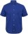 North Latitude Shirt Linen Cotton Short Sleeve Blue - Skjortor - Stora skjortor - 2XL-8XL