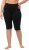 Ulla Popken Stretch Knit Bike Shorts Black - Jeans & Byxor i Stora Storlekar – Plus Size - 