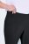 Ulla Popken Bengaline Elastic Waist Stretch Capri Pants Black - Tygbyxor - Vida byxor för kvinnor i plusstorlek