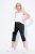 Ulla Popken Bengaline Elastic Waist Stretch Capri Pants Black - Tygbyxor - Vida byxor för kvinnor i plusstorlek