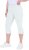 Ulla Popken Bengaline Elastic Waist Stretch Capri Pants Snow White - Jeans & Byxor i Stora Storlekar – Plus Size - 