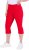Ulla Popken Bengaline Elastic Waist Stretch Capri Pants Red - Jeans & Byxor i Stora Storlekar – Plus Size - 