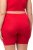 Ulla Popken Lace Hem Stretch Viscose Knit Bicycle Length Lounge Shorts Red - Jeans & Byxor i Stora Storlekar – Plus Size - 