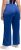 Ulla Popken Snap Placket Side Seam Wide Leg Recycled Polyester Knit Joggers Blue - Jeans & Byxor i Stora Storlekar – Plus Size - 