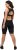 Ulla Popken Padded Cycling Zip Front Bodysuit Black - Jeans & Byxor i Stora Storlekar – Plus Size - 