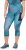 Ulla Popken Quick Dry Cropped Geometric Print Leggings Blue - Jackor - 