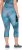 Ulla Popken Quick Dry Cropped Geometric Print Leggings Blue - Jackor - 