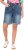 Ulla Popken Palm Print Denim Bermuda Shorts Blue Denim - Jeans & Byxor i Stora Storlekar – Plus Size - 