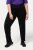 Ulla Popken Striped Elastic Waist Sweatpants Black - Jeans & Byxor i Stora Storlekar – Plus Size - 
