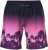 Ulla Popken Active Wide Leg Elastic Waist Palm Tree Pattern Mesh Shorts Black - Jeans & Byxor i Stora Storlekar – Plus Size - 