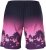 Ulla Popken Active Wide Leg Elastic Waist Palm Tree Pattern Mesh Shorts Black - Jeans & Byxor i Stora Storlekar – Plus Size - 