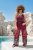 Ulla Popken Mixed Palm Print Elastic Waist Palazzo Pants Red - Jeans & Byxor i Stora Storlekar – Plus Size - 