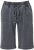 Ulla Popken Indigo Dyed Elastic Waist Jersey Shorts Black - Jeans & Byxor i Stora Storlekar – Plus Size - 