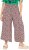 Ulla Popken Rose Wide Leg Elastic Waist Leopard Pattern Culottes White - Jeans & Byxor i Stora Storlekar – Plus Size - 