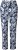 Ulla Popken Feather Print Elastic Waist Pants Blue - Jeans & Byxor i Stora Storlekar – Plus Size - 