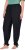 Ulla Popken Quick Drying Split Leg Elastic Waist Joggers Black - Jeans & Byxor i Stora Storlekar – Plus Size - 
