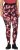 Ulla Popken Abstract Flower Print Performance Leggings Red - Jeans & Byxor i Stora Storlekar – Plus Size - 