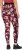 Ulla Popken Abstract Flower Print Performance Leggings Red - Jeans & Byxor i Stora Storlekar – Plus Size - 