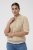 Kaffe Curve Lizzy Contrast Knitted Polo Feather Grey Melange - Pikéer - 