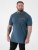 D555 Harvey Pique with Jacquard Collar & Cuffs Polo Teal - Pikétröjor - Stora pikétröjor - 2XL-8XL