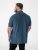 D555 Harvey Pique with Jacquard Collar & Cuffs Polo Teal - Pikétröjor - Stora pikétröjor - 2XL-8XL