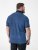 D555 Murray Printed Jacquard Collar & Cuff Short Sleeve Polo Blue - Pikétröjor - Stora pikétröjor - 2XL-8XL
