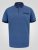 D555 Murray Printed Jacquard Collar & Cuff Short Sleeve Polo Blue - Pikétröjor - Stora pikétröjor - 2XL-8XL