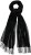 Ulla Popken Fringed Scarf Black - Accessoarer - Halsdukar & scarves för dam