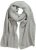 Ulla Popken Garter Stitch Knit Scarf Light Grey Melange - Accessoarer - 