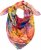 Ulla Popken Colorful Square Silk Scarf Rainbow - Accessoarer - 