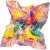 Ulla Popken Colorful Square Silk Scarf Rainbow - Accessoarer - 