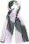 Ulla Popken Batik Striped Scarf Lavender - Accessoarer - 
