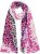 Ulla Popken Rainbow Leopard Print Scarf Pink - Accessoarer - 