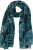 Ulla Popken Leaf Dot Scarf Navy - Accessoarer - 