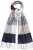 Ulla Popken Checked Fringed Hem Scarf Dark Putty - Accessoarer - 