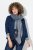 Ulla Popken Fringed Hem Knit Scarf Deep Aqua - Accessoarer - Halsdukar & scarves för dam