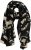 Ulla Popken Printed Silk Scarf Black - Accessoarer - 