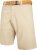 Kam Jeans 3402 Belted Dobby Weave Stretch Chino Shorts Beige - Shorts - Stora shorts W40-W60