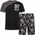 Kam Jeans 5001 'Brooklyn 85' Tee And Short Set Black - T-shirts - Stora T-shirts - 2XL-14XL