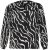 Kaffe Curve Mirta Tilly Blus Svart / Antikvitt Zebramönster - Blusar & tunikor - 