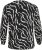 Kaffe Curve Mirta Tilly Blus Svart / Antikvitt Zebramönster - Blusar & tunikor - 